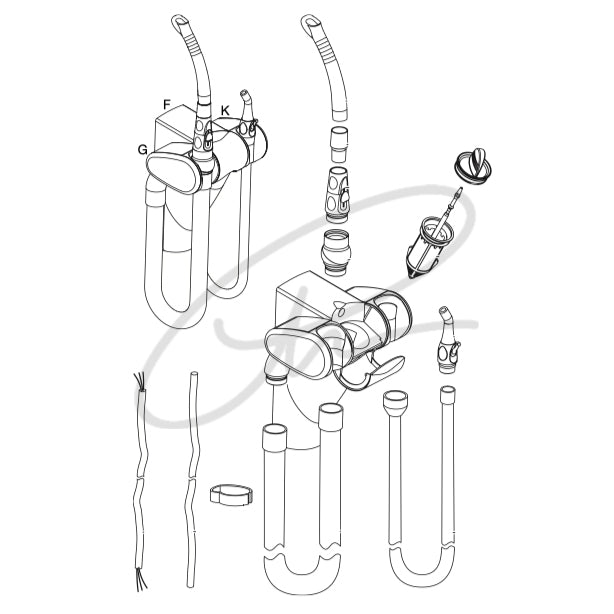 DURR 3PC HOSE HOLDER SYSTEM COMFORT G F K, GREY - 7603G01