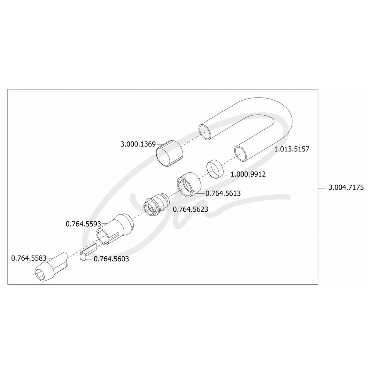 KAVO E30 SPRAY MIST SUCTION HOSE MOUNTED - 3.004.7175