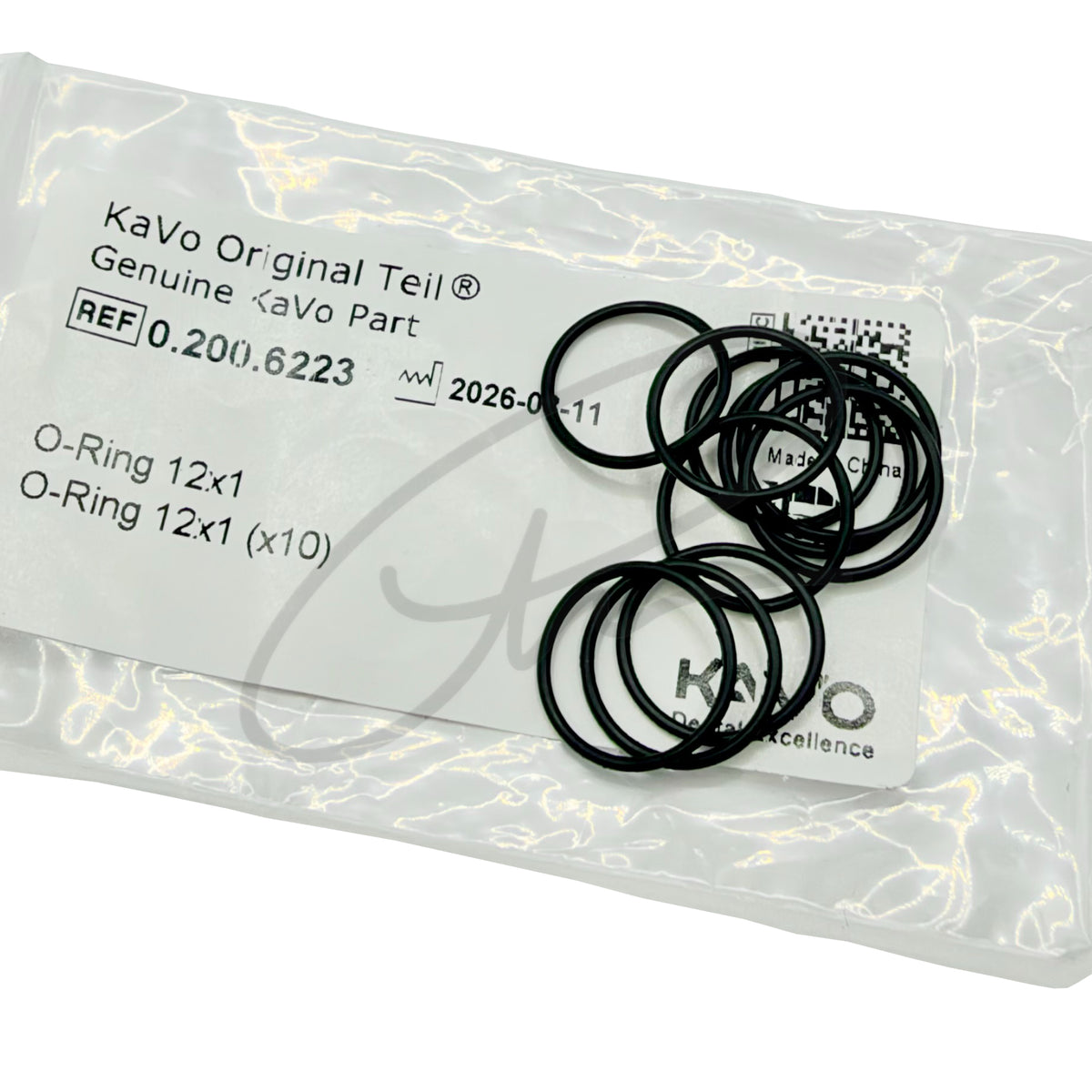 KAVO O-RING 12X1 FOR E30 SYRINGE TIP ADAPTOR (PACK OF 10) - 0.200.6223