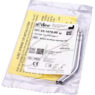 A-DEC METAL SYRINGE TIP (TWO GROOVES) (PACK OF 2) - 23-1075-00