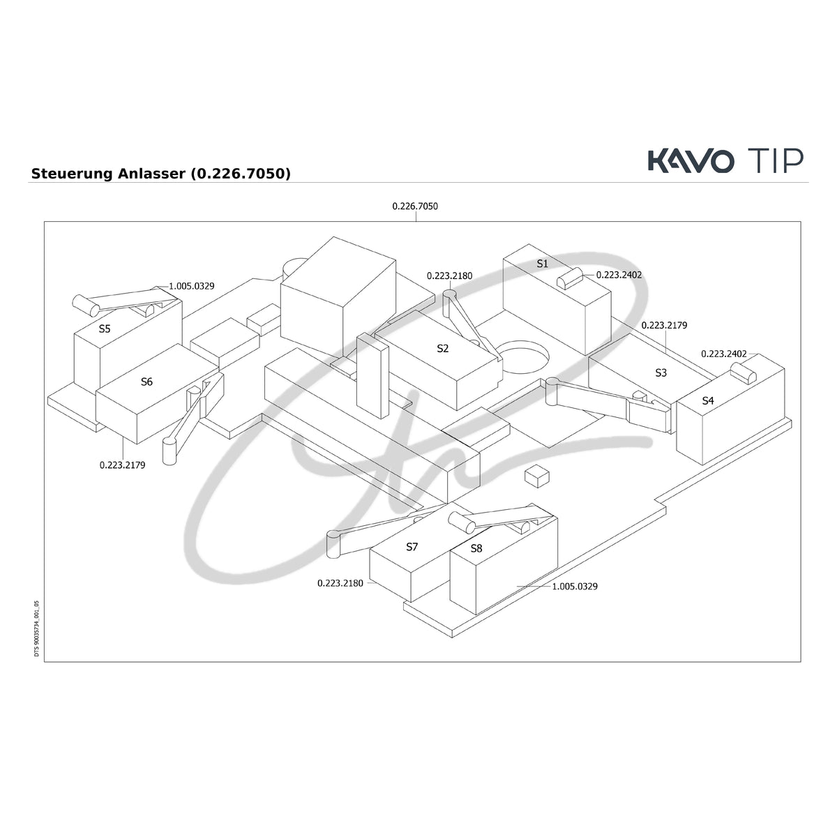 KAVO PCB A FOOT CONTROL - 0.226.7050