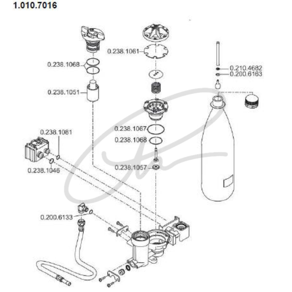 KAVO SERVICE SET WATERBLOCK COMPACT DVGW WITH BOTTLE - 1.010.7016