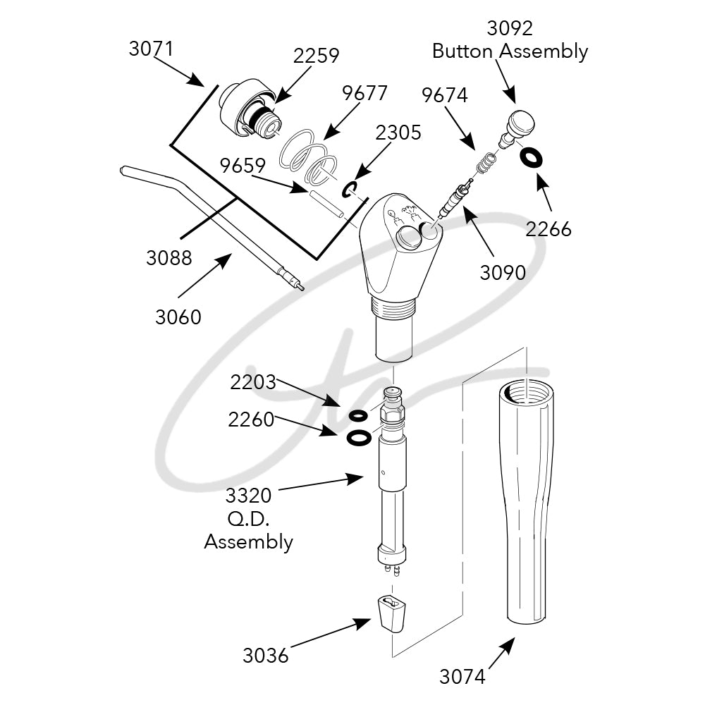 DCI 3 IN 1 SYRINGE, VALVE CORE, AUTOCLAVABLE - DCI 3369