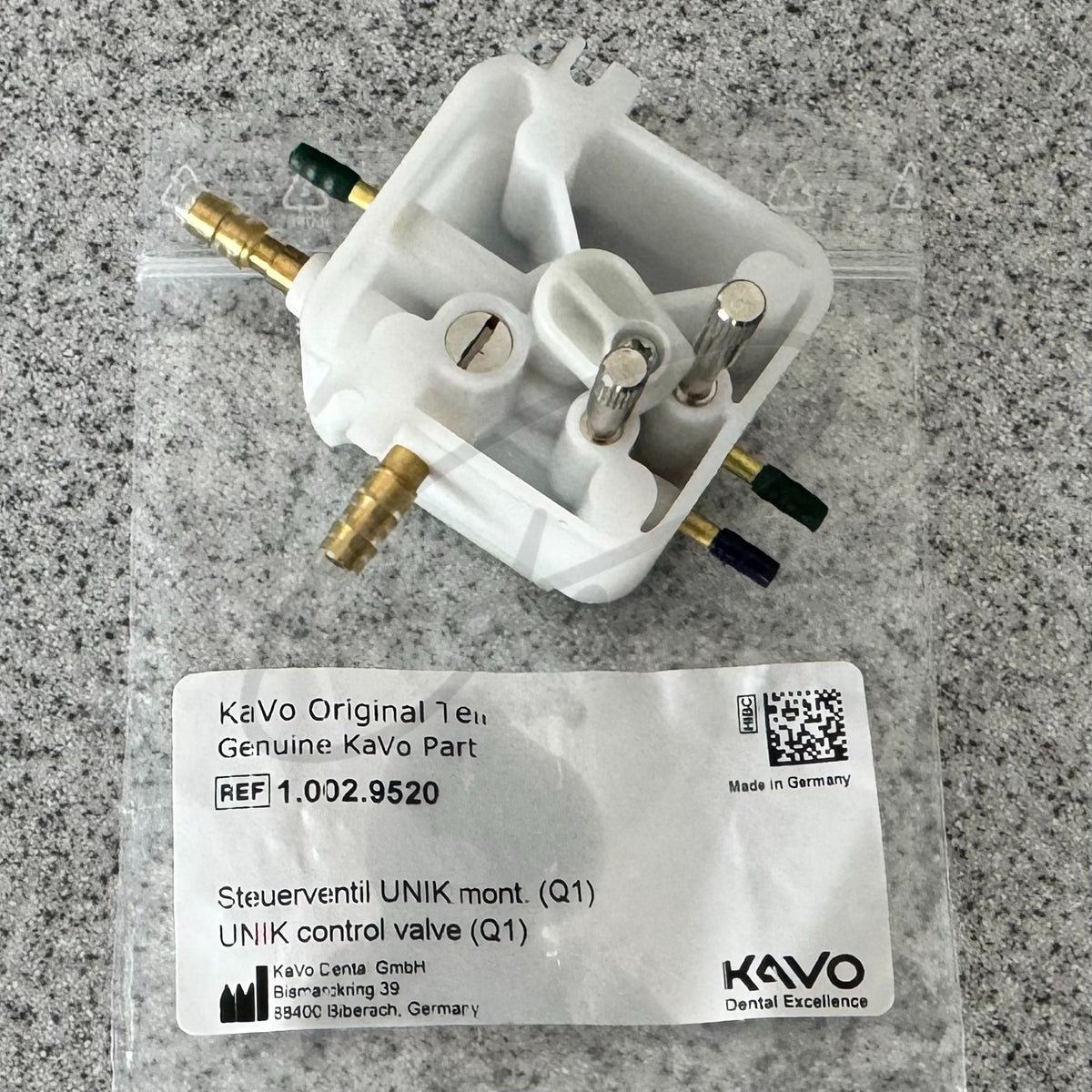 KAVO UNIK CONTROL VALVE - 1.002.9520
