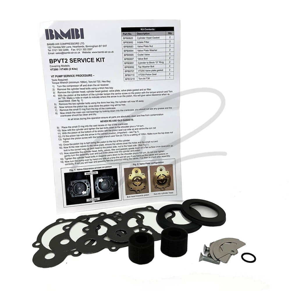 BAMBI VT200 PUMP SERVICE KIT - BPVT2